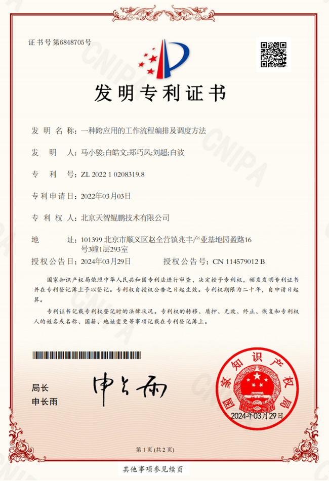 企业证书 1